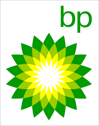 bp next to a yellow and green sun