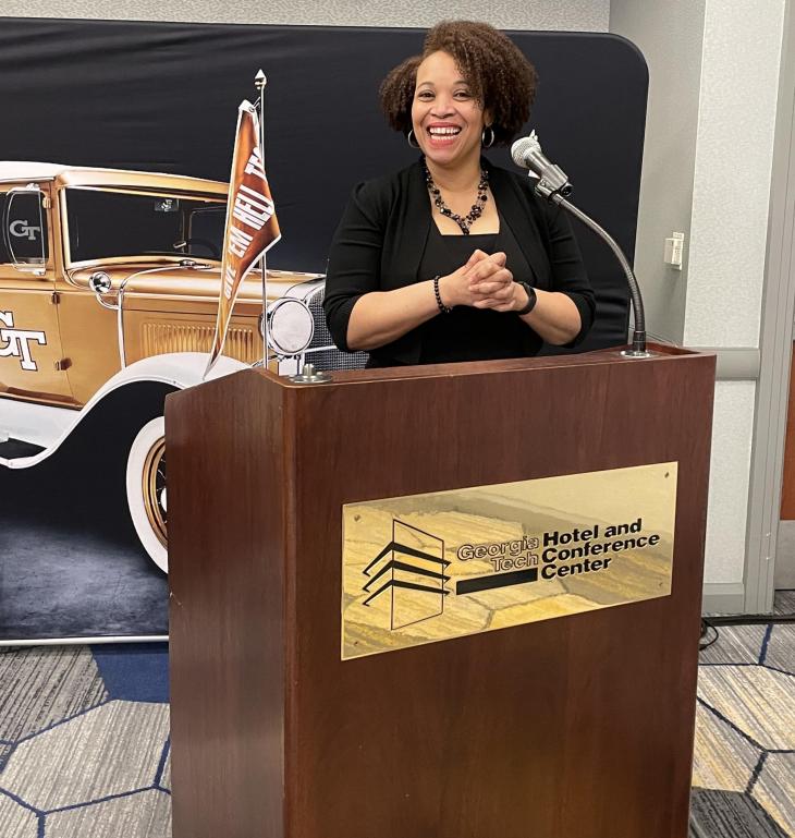 Sybrina Atwaters, Tech alumnus, director of OMED: Educational Services, and program director of Focus, announced seven Focus award recipients during the 2021 program.